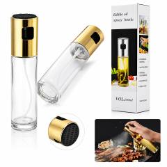 100 Ml Sprey Cam Yağdanlık Krom - Renkli Sprey Kafa - İnce Uzun Şişe