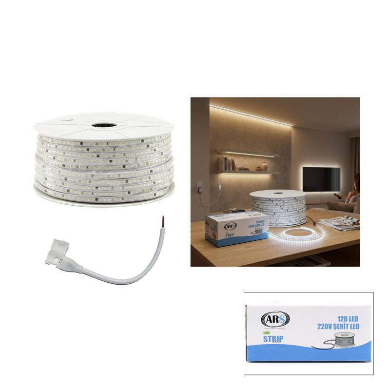 100MT 6500K - Beyaz Dış Mekan Şerit Led 220V 120LED ARS-348985