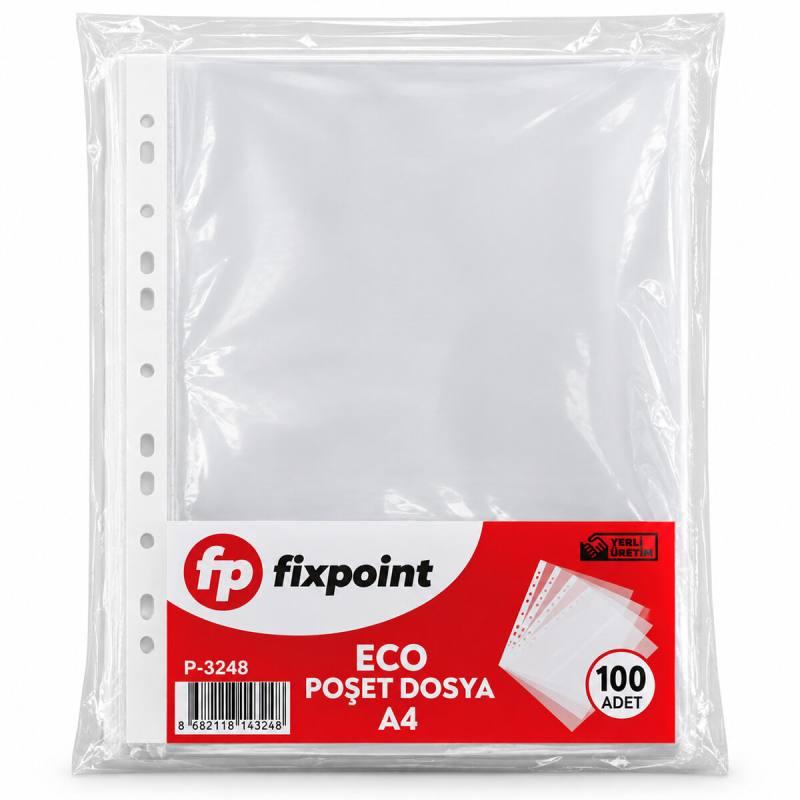 100PCS A4 Poşet Şeffaf Dosya
