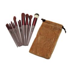 13PCS Eflatun Kadife Torbalı Makyaj Fırça Set