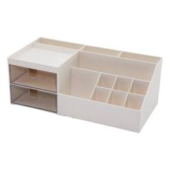 2 Çekmeceli + 12 Bölmeli Plastik Makyaj - Takı Organizer 12X24CM-- Y: 4-6-7-8-9CM