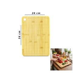 26X36X1.8CM Ahşap Bambu Kesim Panosu - Kesme Tahtası