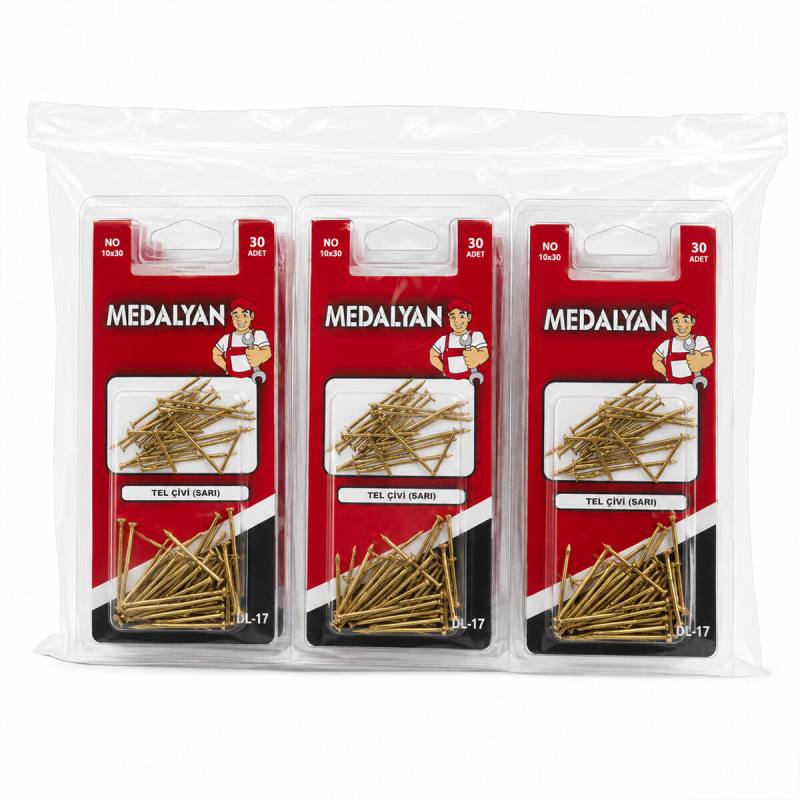 360 Adet 10X30 Sarı Tp Çelik Tel Çivi 12X30PCS