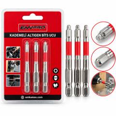 3PCS Kademeli Alyan Bits Ucu - Çok Fonsiyonlu 65MM/2.56 Oın