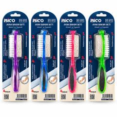 4IN1 Ayak - Topuk Bakım Seti Fırça - Topuk Taşı - Metal Törpü - Zımpara Törpü - Herhangi Bir Renk Gönderilir