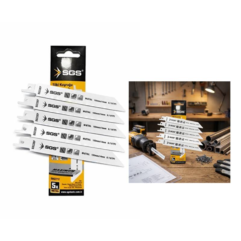 5PCS Tilki Kuyruğu - Testere Bıçağı Metal 150MM/1.4MM