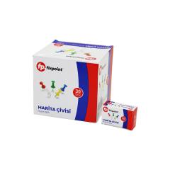 600 Adet Harita Çivisi Renkli = 20PCS X 30