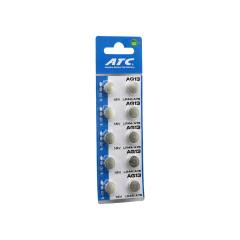 Atc Alkaline Button Battery AG13 LR-44/A76 Düğme Pil Alkalin 1.5V 10LU Kart