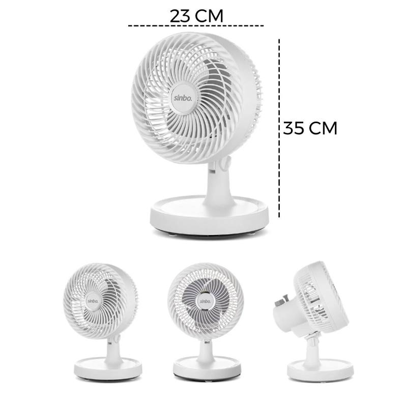 Beyaz 12 Inc Ev - Ofis Kompakt - Sessiz - İki Kademe Masaüstü Vantilatör SF-7703