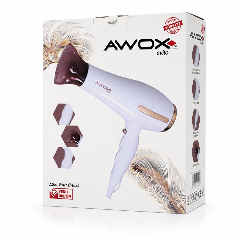 Beyaz Avito Saç Kurutma Makinesi 2200W 1407