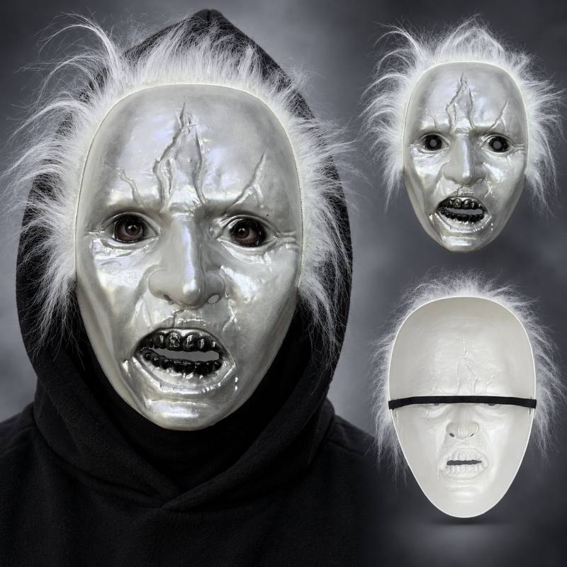Beyaz Saçlı Michael Myers Plastik Karakter Maskesi