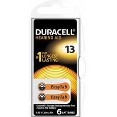 Duracell 13 İşitme Cihazı Kulak Pili 6 Parça Kutu