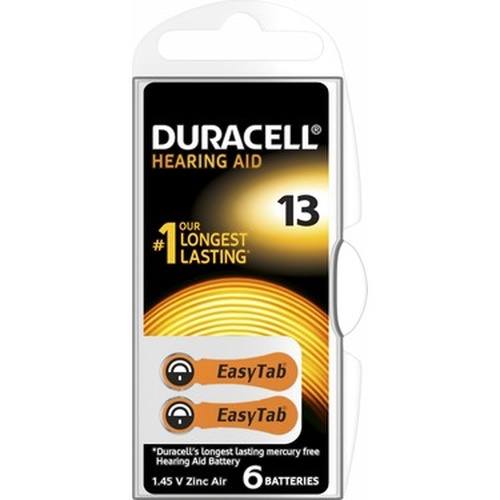 Duracell 13 İşitme Cihazı Kulak Pili 6 Parça Kutu