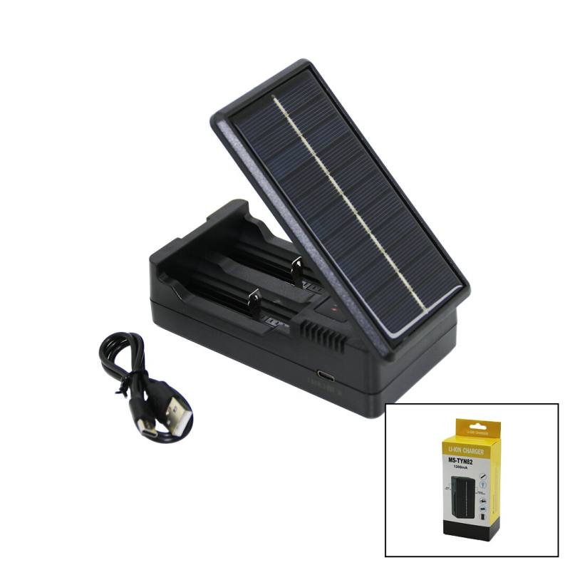 LI-ION CHARGER MS-TYN82 SOLAR - GÜNEŞ ENERJİLİ 2Lİ PİL ŞARJ ALETİ 1200mA