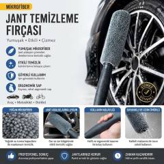 Mikrofiber Jant Temizleme Fırçası Yumuşak Çizmez Saplı Araba Motosiklet Lastik Yıkama Bakım Süngeri