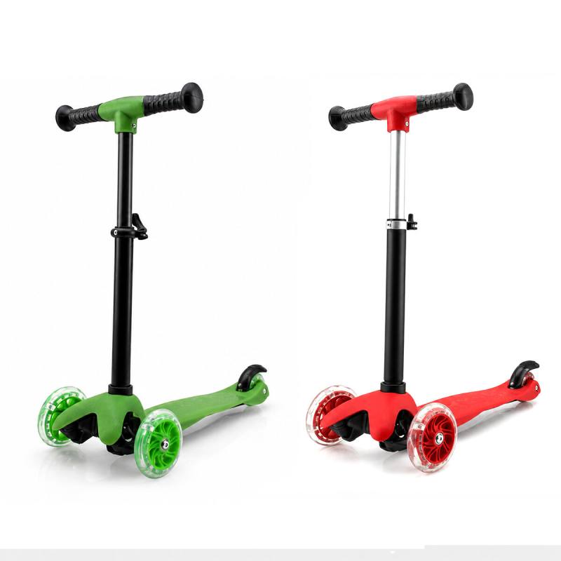 Mını Scooter Rıden Shıne Işıklı Scooter 55X57-64-71CM Fosforlu Renkli +2 Yaş - 40KG Max Taşıma Herhangi Bir Renk Gönderilir