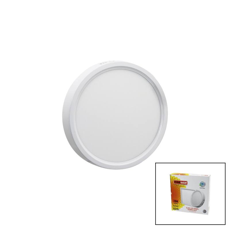 Nisaluce EPL-18SÜ 18W Beyaz Metal Kasa Sıva Üstü Yuvarlak Led Slim Panel 1260LM BEYAZ=6500K 30.000 Saat Ömür