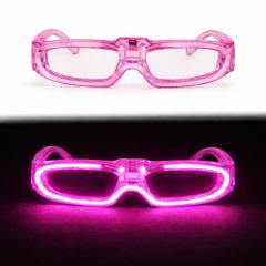 Pembe LED Işıklı Parti Gözlüğü 3 Modlu – Glow - Gece Eğlence Gözlüğü