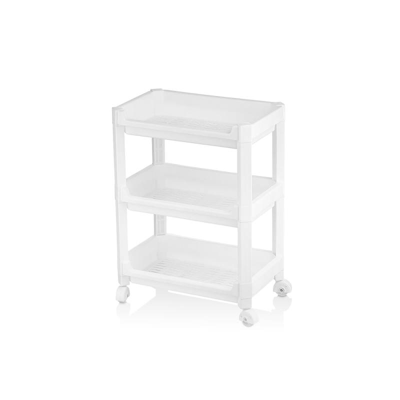 Rafty Geniş 3 Katlı Tekerlekli Sepet Organizer Düzenleyici Raf Ünitesi 352X220X480MM