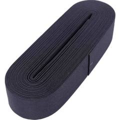 Siyah - 4CM Paça Lastik Yassı Geniş 10MT.