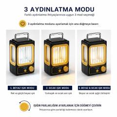 SOLAR - GÜNEŞ ENERJİLİ USB ŞARJLI NOSTALJİ SOLAR LAMBA 1500mAh HS-234