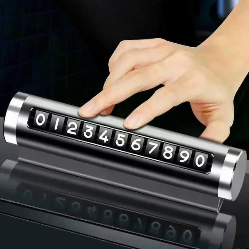 Telefon Numarası Plaka Silindiri Ayarı Renkli Metal Alüminyum Araba Geçici Park Kartı Evrensel Moda Oto Aksesuarları