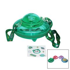 Ufo Modeli Renkli Mika Kristal Suluk Matara Pipetli - Taşıma Askılı 550ML ( Herhangi Bir Renk Gönderilir )