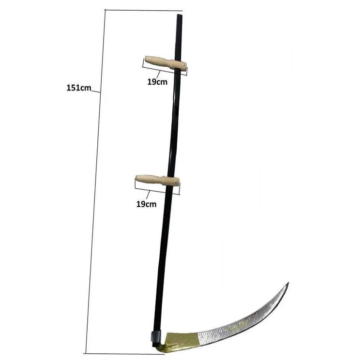 Komple Tırpan - Metal Saplı 6 Parça Set - Ahşap Elcik 65 cm