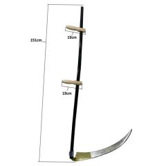 Komple Tırpan - Metal Saplı 6 Parça Set - Ahşap Elcik 70 cm