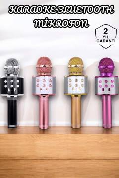 Şarjlı ve Uzun Pil Ömürlü Karaoke Mikrofon USB Bellek Destekli, Profesyonel Ses