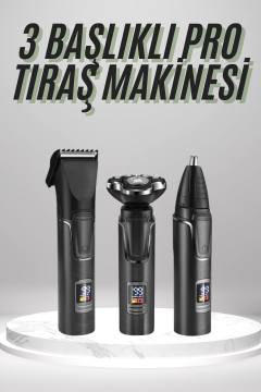 Dijital Göstergeli 3 Başlıklı Tıraş Makinesi Islak Kuru Lazer Öncesi Günlük