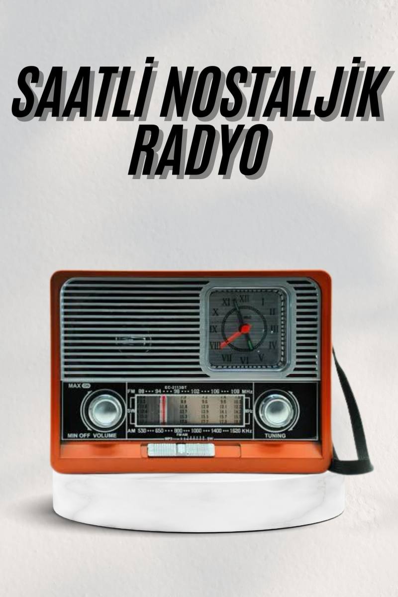 Vintage Nostaljik Radyo AUX USB SD Kart Girişli Şarjlı Bluetooth Bağlantılı