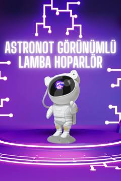 Astronot Şeklinde Bluetooth Hoparlör Gökyüzü Kumandalı Aydınlatma Lamba