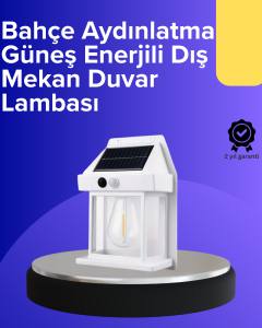 Güneş Enerjili Hareket Sensörlü Duvar Lambası