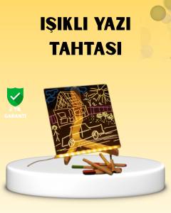 LED Işıklı Akrilik Yazı Tahtası Renkli Kalem Setiyle