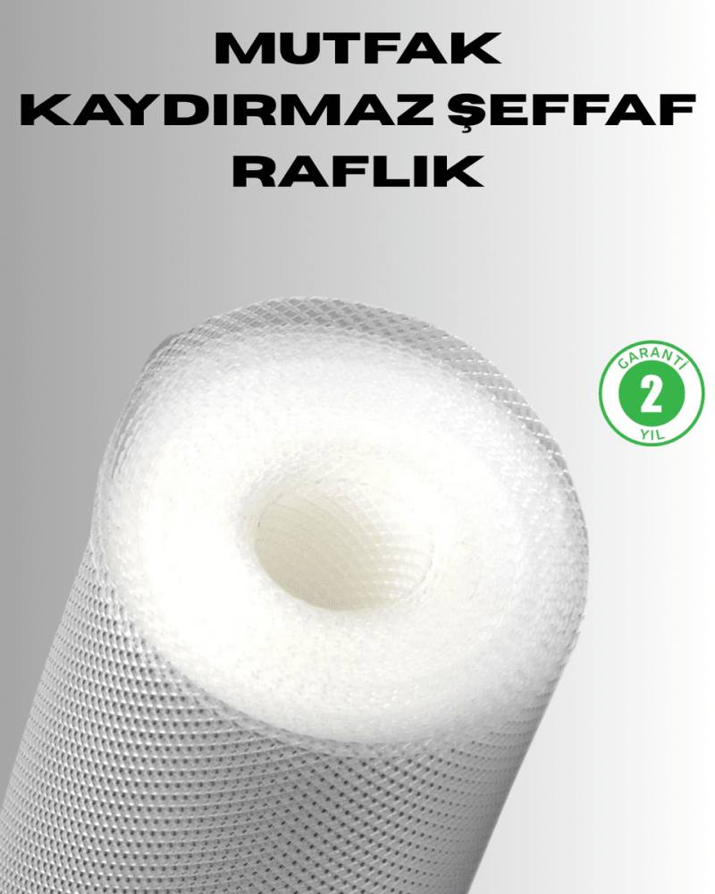 Kaydırmaz şeffaf raflık çekmece örtüsü 45x300 cm