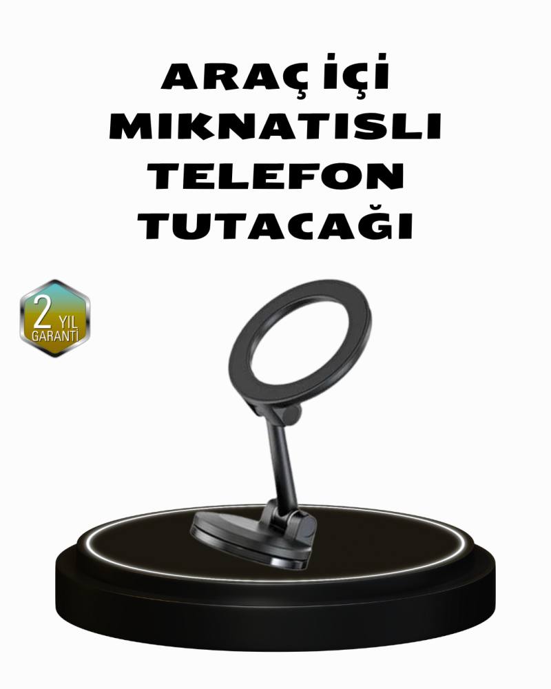 360° Dönebilen Katlanır Manyetik Araç Telefon Tutucu – MagSafe Uyumlu, Kompakt ve Şık Tasarım