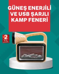 Alev Efektli Güneş Enerjili Lamba – Su Geçirmez