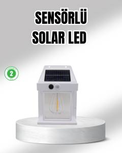 Güneş Enerjili Dış Mekan Sensörlü Duvar Lambası IP65 Su Geçirmez