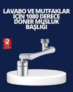 Esnek 1080° Musluk Başlığı 3 Eklemli Hareketli Su Modlu Lavabo Aparatı