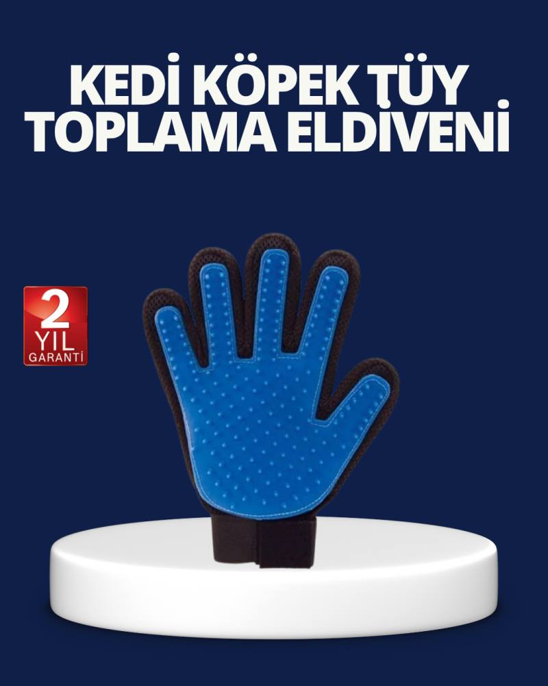 Evcil Hayvan Tüy Toplama ve Masaj Eldiveni – Köpek ve Kedi Tüy Dökülme Önleyici Bakım Eldiveni