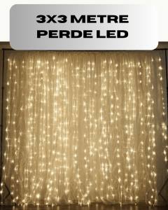 3x3 Perde LED Işık Şelale Model Özel Gün Dekoratif Aydınlatma