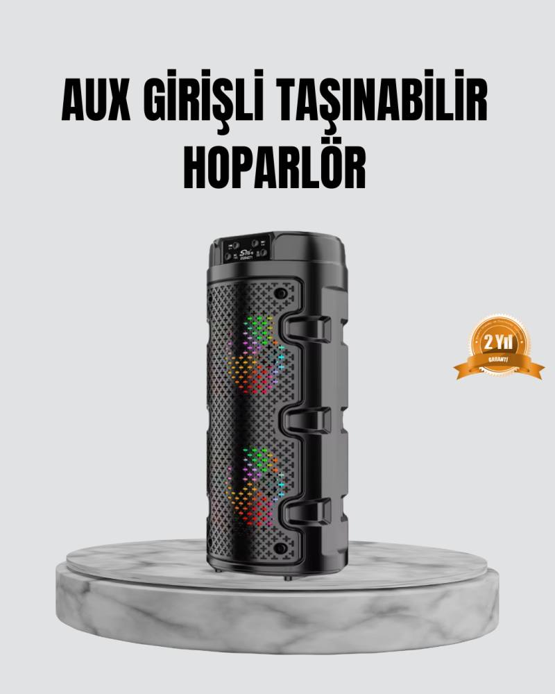 Taşınabilir Bluetooth Hoparlör Çift Sürücü Güçlü Bas HD Ses Çoklu Bağlantı