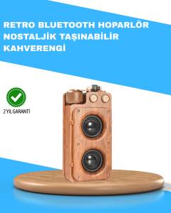 Retro Radyo Tasarım Bluetooth Hoparlör 1800mAh Uzun Çalma Süresi