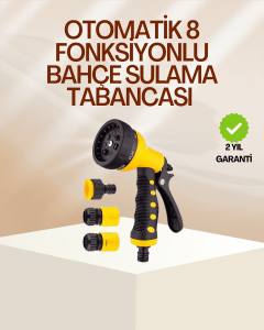 8 Fonksiyonlu Bahçe Sulama Tabancası Seti Çok Amaçlı Hortum Ucu
