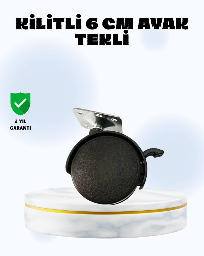 6 cm Kilitli Tekerlek Ayak Tek Adet