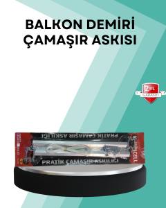 Kare Küpeşte Uyumlu Balkon Çamaşır Askısı 25x60 cm Beyaz Pratik