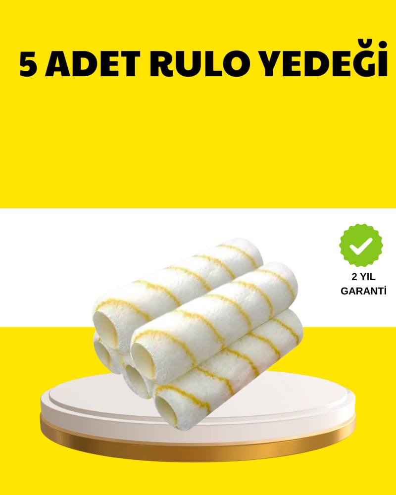 5’li İnce İşçilik Boya Rulo Seti Pürüzsüz ve Eşit Kaplama