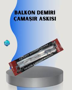 25x60 Balkon Askılığı Kare Demir Uyumlu Hava Dayanıklı Çamaşır Askısı