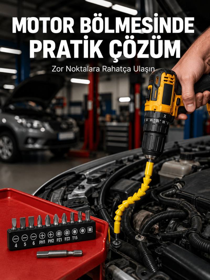 12 Parça Vidalama Uç Seti Akrobat Tasarım Dayanıklı Metal Yeni Nesil